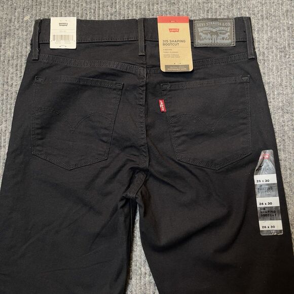 Levis 315 Shaping Bootcut Jeans Women Size 26x30 Stretch Black Mid Rise Slimming - Picture 7 of 7